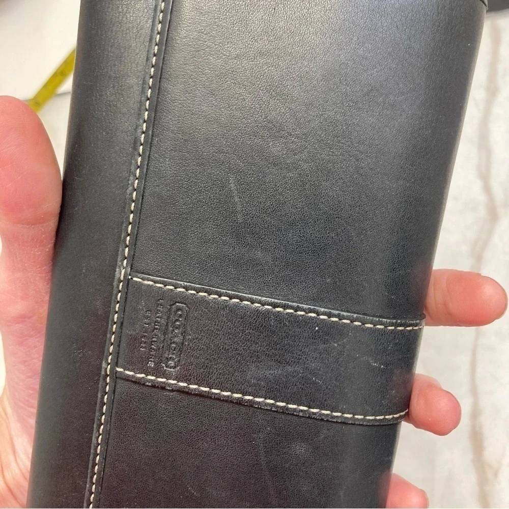 Coach black leather wallet
